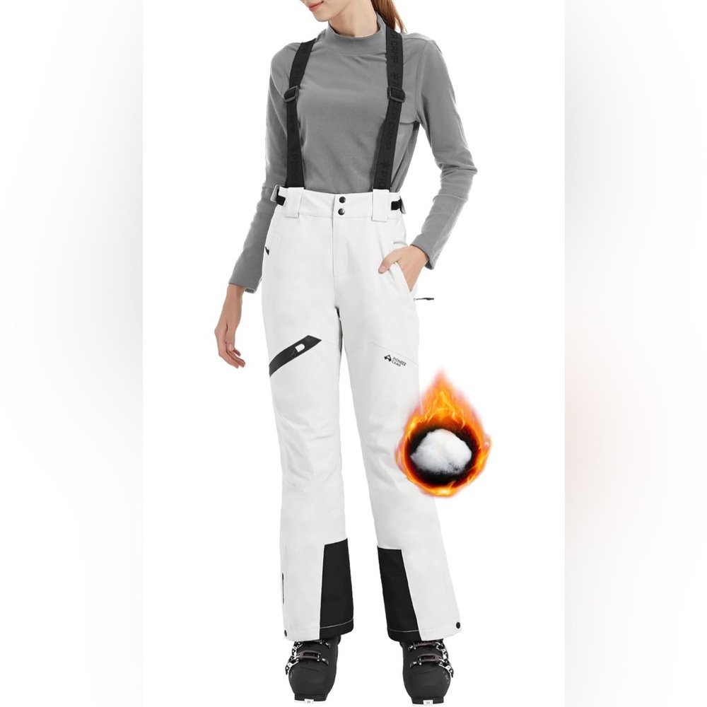 PIONEER Women's White and Black Ski Pants